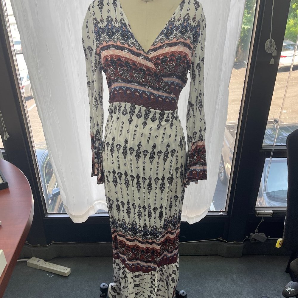 Anthropologie Paisley Wrap Duster Kimono